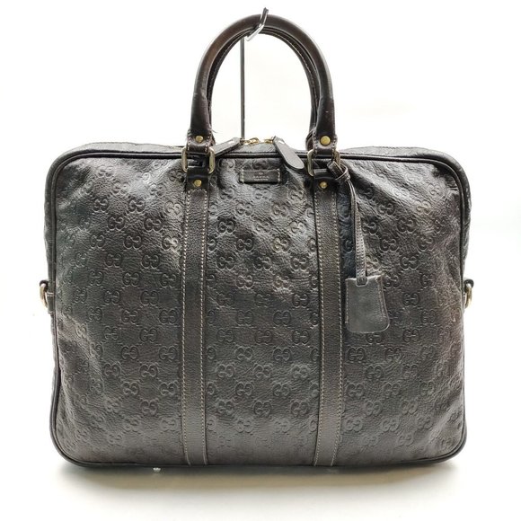 Gucci Business Bag Brown Leather - Picture 1 of 9